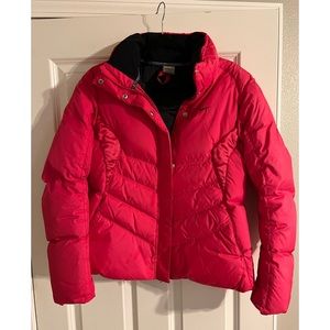 Nike Women’s HOT PINK puffer jacket; Size M